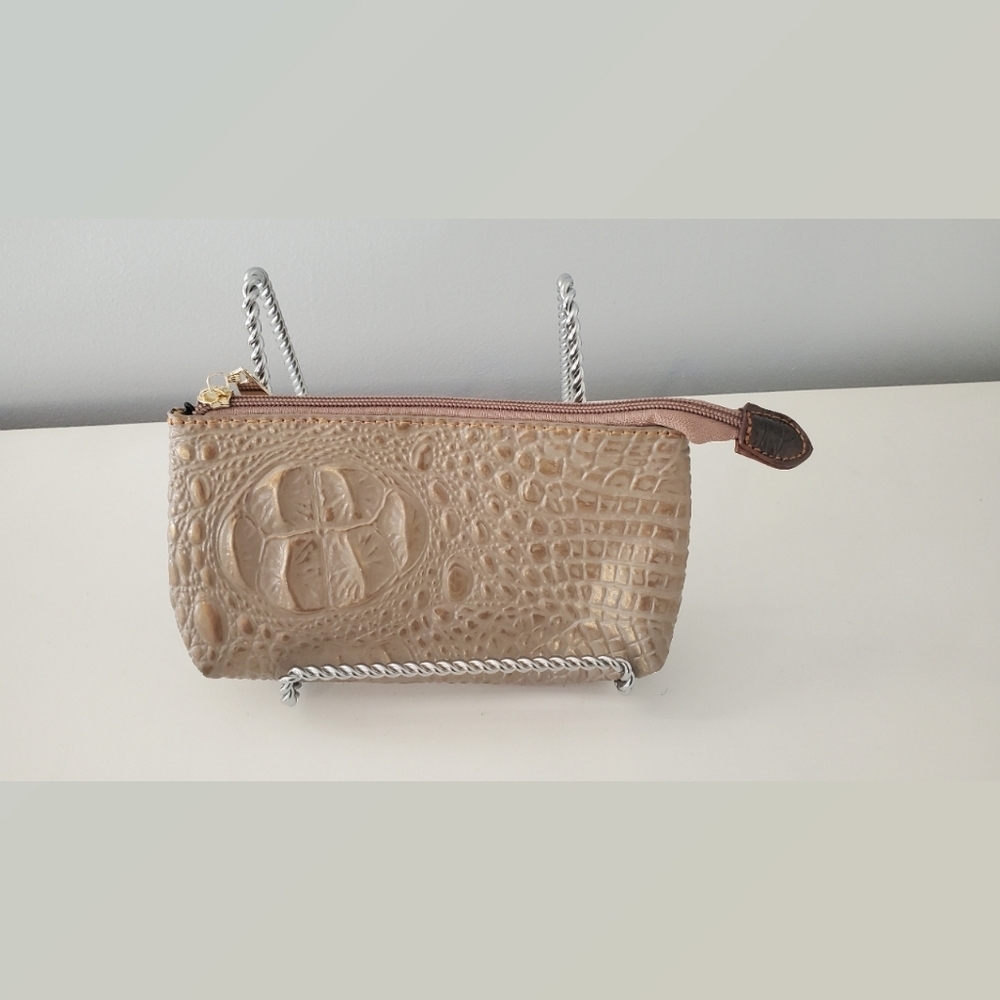 Madi Claire Taupe Croc Leather Change Purse